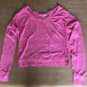 Victoria's Secret Pink Cropped Long Sleeve Shirt